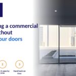 Commercial office entry area prepared for repainting by Meggyco Painting in Melbourne